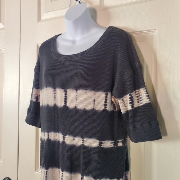 Free People Canyon Wash Tie-Dyed Thermal Tunic Oversized With Pockets Pullover S - Picture 3 of 10